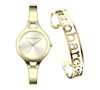 Roccobarocco Bangle Box Set RB.2216S-03M Orologio da donna in acciaio laminato oro con cinturino semirigido e bracciale in acciaio omaggio