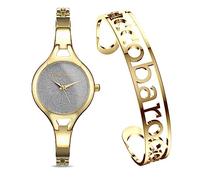 Roccobarocco Bangle Box Set RB.2216S-07M Orologio da donna in acciaio laminato oro con cinturino semirigido e bracciale in acciaio omaggio