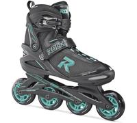 Roces 400822 da Donna, Modello Icon Pattini in Linea, US 9, Nero/Aqua