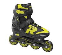 Roces Jokey 2.0 Boy, Pattino allungabile Bambino, Nero/Lime, 34/37