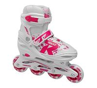 Roces Jokey 2.0 Girl, Pattino allungabile Bambina, Bianco-Rosa-Viola, 38/41