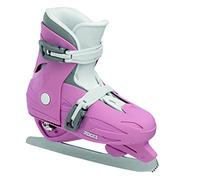 Roces Pattini da Ghiaccio Bambina e Ragazza MCK II F - Regolabili, Comodi e Sicuri con Scafo in Nylon e Lama in Acciaio-Carbonio - Colori Rosa/Bianco o Bianco/Nero, Taglie 25-40