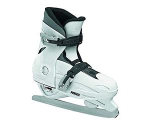 Roces Pattini da Ghiaccio Bambina e Ragazza MCK II F - Regolabili, Comodi e Sicuri con Scafo in Nylon e Lama in Acciaio-Carbonio (Bianco/Nero, 25-29)