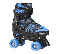ROCES Quaddy 3.0 Boy - Pattini a Rotelle Quad Bambino Regolabili 4 Misure - Con Scafo in PE - Scarpa Anatomica con Imbottitura, Chiusura Lacci + Fibbia - Ruote PVC 54×32mm 85A, Cuscinetti ABEC 5