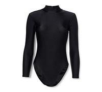 Roch Valley - Body da Donna a Maniche Lunghe, Collo Alto, Taglia L, Colore: Nero