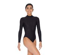 Roch Valley - Body da Donna a Maniche Lunghe, Collo Alto, Taglia L, Colore: Nero