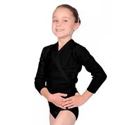 Roch Valley - Cardigan Incrociato per Bambine, Ragazza, OL1B24, Nero, 61 cm