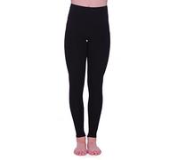Roch Valley Cotton Footless Tights, Collant in Cotone Senza Piedi Donna, Nero, L