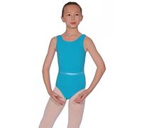 Roch Valley Cotton June Sleeveless Exam Leotard with Belt, Body in Cotone Giugno Senza Maniche con Cintura Donna, Blu Acqua, 12/14 (Adulto) 5