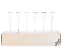 Rochelt Schnapps Glass Scatola da 6 bicchieri con marchio a colori
