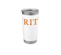 Rochester Institute of Technology RIT Orange Type Bicchiere termico in acciaio inox doppia parete