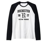 Rochester New York 1817 Patrimonio gotico dello stato Maglia con Maniche Raglan