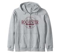 Rochester New York - Etichetta Rochester NY Felpa con Cappuccio