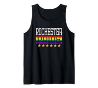 Rochester Pride New York Gay Lesbiche Queer LGBT Bandiera Arcobaleno Canotta