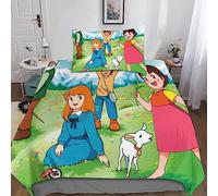Rochile Heidi Set Di Biancheria Da Letto Con Stampa 3D, Copripiumino in Microfibra, Con Cerniera E Federe Copripiumini Single（135x200cm）