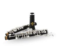 Rochix Oboe per bambini livello CH13 corpo in legno composito placcato argento semi-automatico tono C con 1 ance, 1 panno per la pulizia, 1 tampone per oboe, 1 poggia pollice, 1 custodia e altro