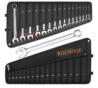 ROCHOOF Set di chiavi combinate, 32 pezzi, in acciaio al cromo vanadio, chiavi SAE e metriche a 12 punti, 1/4"-1" e 7-22 mm, con custodia