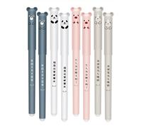 Rocita Penna gel da 0,35 mm, simpatico animale dei cartoni animati, cancellabile, inchiostro blu, per studenti, cancelleria, ufficio, regalo, 8 penne neutre (colore misto).
