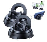 Rociveya Peeynner Phone Holder, 360° Rotating Car Mount with Triple Anti-Slip Design, Strong Suction Cup, No Installation Needed, Universal Dashboard Phone Holder for All Smartphone (2 pezzi)