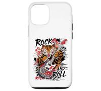 Rock and Roll Chitarra Classico Giapponese Tiger Tattoo Irezumi Custodia per iPhone 12/12 Pro