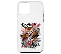 Rock and Roll Chitarra Classico Giapponese Tiger Tattoo Irezumi Custodia per iPhone 12 mini