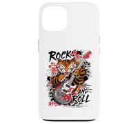 Rock and Roll Chitarra Classico Giapponese Tiger Tattoo Irezumi Custodia per iPhone 13