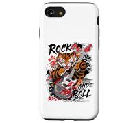 Rock and Roll Chitarra Classico Giapponese Tiger Tattoo Irezumi Custodia per iPhone SE (2020) / 7/8