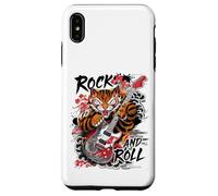 Rock and Roll Chitarra Classico Giapponese Tiger Tattoo Irezumi Custodia per iPhone XS Max