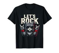 Rock And Roll - Gatto Rockstar Vintage Rock&Roll Concert Cat Maglietta