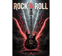 Rock and Roll Guitar Notebook: 120 rock theme line paper, fun music journal