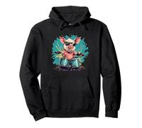 Rock and Roll Pig - Costume da batterista Felpa con Cappuccio