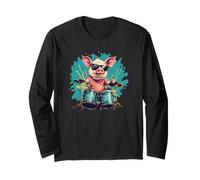 Rock and Roll Pig - Costume da batterista Maglia a Manica