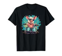 Rock and Roll Pig - Costume da batterista Maglietta