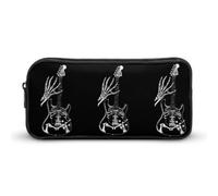 Rock and Roll Punk Guitar Funny Pen Case Pencil High Capacity Pouch Stationery Bag Makeup Cosmetic Organizer Per Uomo Donna