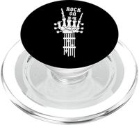 Rock And Roll Skeleton Hand Rock On Rocker Guitar Player Fun PopSockets PopGrip per MagSafe