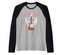 Rock And Roll Wild Spirit - Ali per Chitarra da Donna Maglia con Maniche Raglan