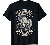 Rock And Roll Will Never Die 1977 Hard Rocker Rock & Roll Mens T Shirt 100% Cotton Black M