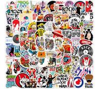 Rock Band Adesivi, Adesivi in Vinile Hip-Hop, Perfetti per Bottiglia D'acqua, Laptop, Telefono, Snowboard, Bicicletta, Moto, Musica Decals for Kids Teen Girl Adult (100 Pcs)