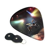 Rock Band Stage - Confezione da 6 plettri (0,46 mm/0,71 mm/0,96 mm), adatti per chitarra e ukulele