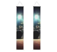 Rock Band Stage Portico Banner per porta d'ingresso Bandiera da appendere Stagionale Vacanze Portico Portico Cartello di benvenuto per interni ed esterni Decorazioni di laurea Classe del 2025