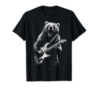 Rock Bear Che Suona la Chitarra - Divertente Chitarra Orso Musica Maglietta
