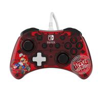 Rock Candy: Mario Punch Red, controller analogico/digitale USB traslucido per Nintendo Switch, Nintendo Switch Lite, Nintendo Switch OLED - Nouvo