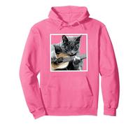 Rock Cat che suona la chitarra, Rock & Roll Cat, chitarra Felpa con Cappuccio