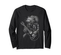 Rock Cat & Chitarra, Musica Rock, Chitarrista & Rocker Maglia a Manica