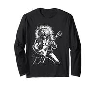 Rock Cat & Chitarra, Musica Rock, Rocker, Chitarrista Maglia a Manica