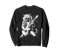 Rock Cat con Chitarra, Musica Rock, Rocker, Chitarrista Felpa