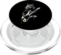 Rock Cat Playing Guitar - Funny Guitar Cat PopSockets PopGrip per MagSafe