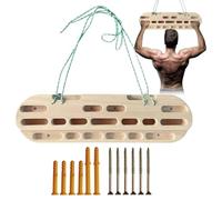 Rock Climbing Board - Wood 55x15x4.5cm | Wooden Board, Smooth Pull Up Bar Grip Trainer | Durable Grips For Strength Training Core Workout Practice At Home Gym