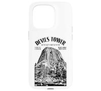 Rock Climbing Climber Devils Tower Bear Lodge Salita Posizione Custodia per iPhone 15 Pro