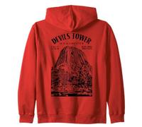 Rock Climbing Climber Devils Tower Bear Lodge Salita Posizione Felpa con Cappuccio